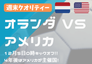 【W杯】決勝T1回戦 オランダ vs アメリカ 結果速報!!