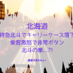 【激おこ】北海道 特急北斗 荷物当たった乗客激怒。非常ボタン押して73分遅延